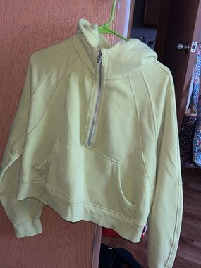 lululemon athletica Lime Green Half-Zip Hoodie